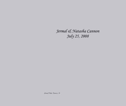 Jermal & Natasha Cannon July 25, 2008 book cover