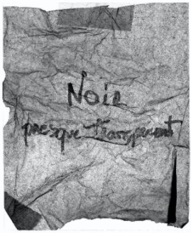 Noir Presque Transparent book cover