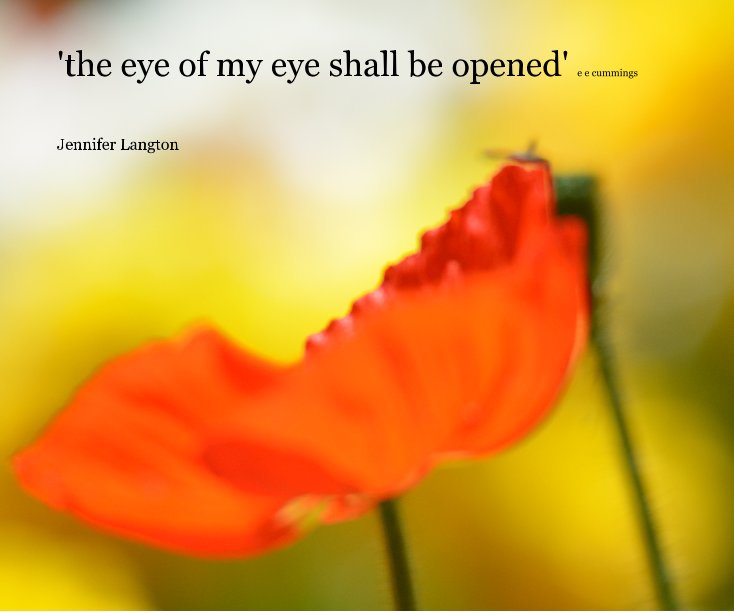 'the eye of my eye shall be opened' e e cummings nach Jennifer Langton anzeigen