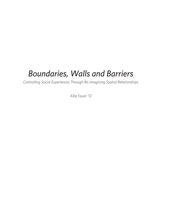View Boundaries, Walls and Barriers by Allie Fauer
