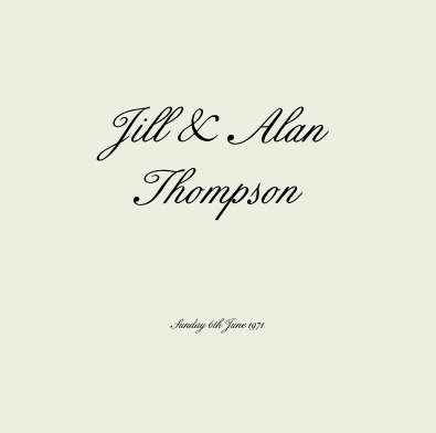 Jill & Alan Thompson book cover