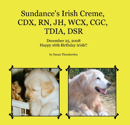 View Sundance's Irish Creme, CDX, RN, JH, WCX, CGC, TDIA, DSR by Susan Theodorelos