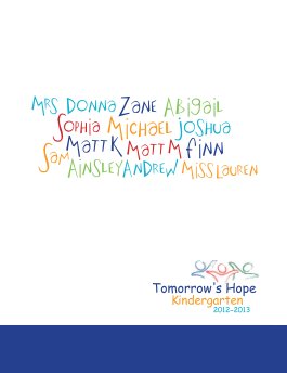 2013 Hope Kindergarten - HARDCOVER book cover