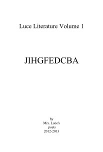 Luce Literature Volume 1 JIHGFEDCBA book cover