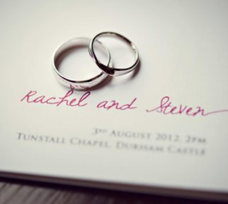 Rachel & Steve's wedding book cover