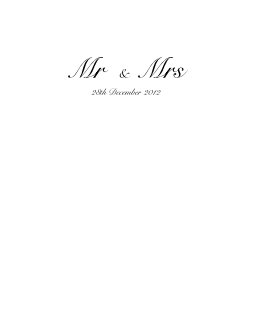 Mr & Mrs 28th December 2012 book cover