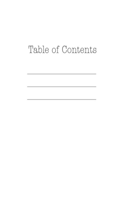 View Table of Contents by Jerry Vezzuso
