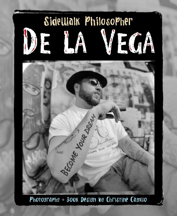 View De La Vega Sidewalk Philosopher by Christine Camilo