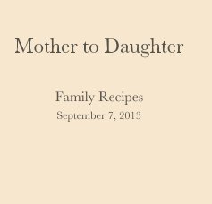 Mother to Daughter book cover
