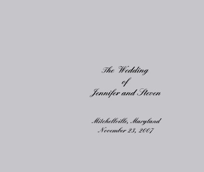 The Wedding of Jennifer and Steven book cover