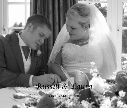 Russell & Laura Our Wedding day book cover