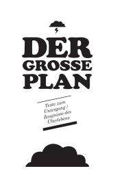 Der große Plan book cover