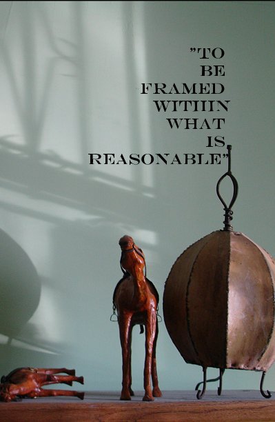 View "to be framed within what is reasonable" by kevin joseph laccone