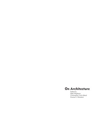 On Architecture book cover