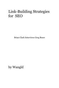 Link-Building Strategies for SEO Brian Clark Interviews Greg Boser book cover