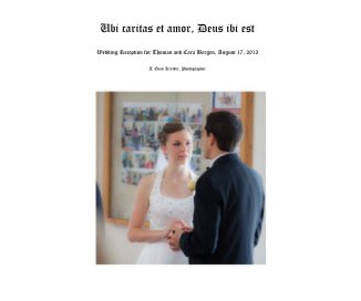 Ubi caritas et amor, Deus ibi est book cover