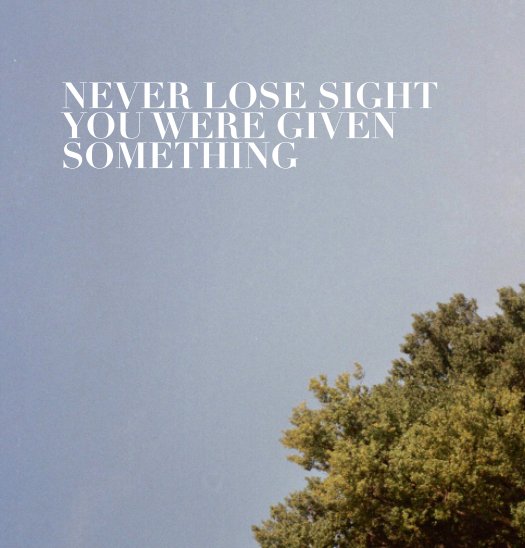 Ver Never Lose Sight You Were Given Something por Anna Finocchiaro