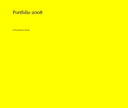 Portfolio 2008 book cover