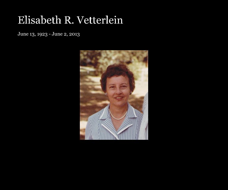 View Elisabeth R. Vetterlein by jonvet