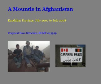 A Mountie in Afghanistan book cover