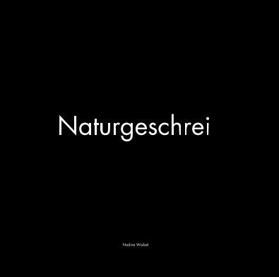 Naturgeschrei book cover