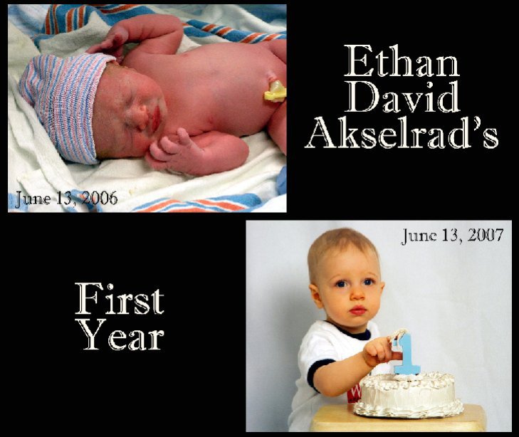 View Ethan David Akselrad's 1st Year by Lisa & Ross Akselrad