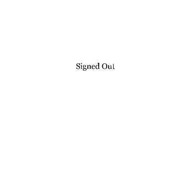 Signed Out book cover