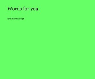 Words for you book cover