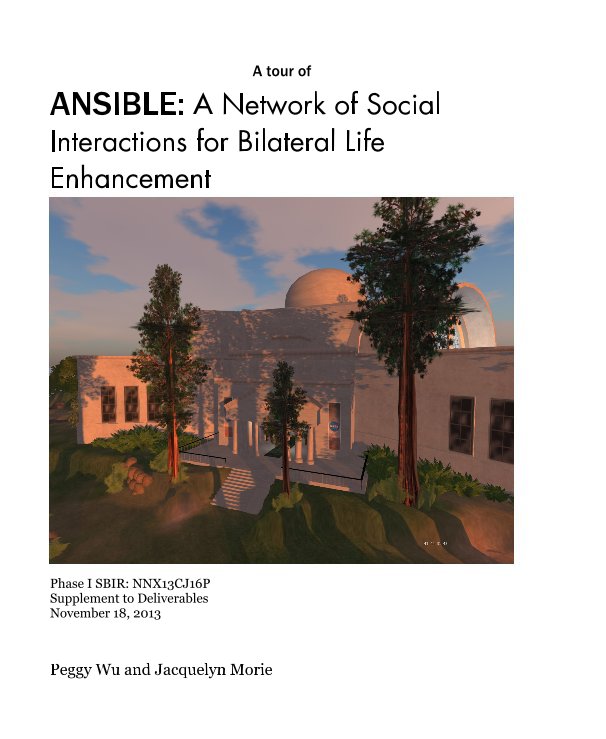 View A tour of ANSIBLE: A Network of Social Interactions for Bilateral Life Enhancement by Peggy Wu and Jacquelyn Morie