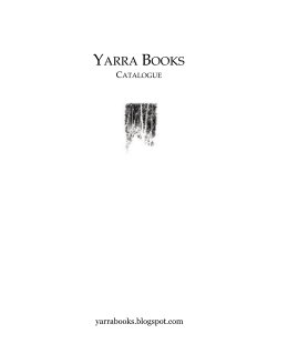 YARRA BOOKS CATALOGUE book cover