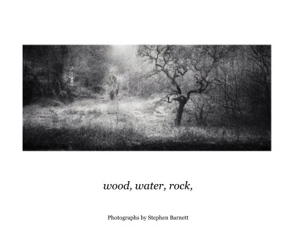 wood, water, rock, book cover