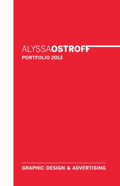 View 2013 Portfolio Hardcover by Alyssa Ostroff