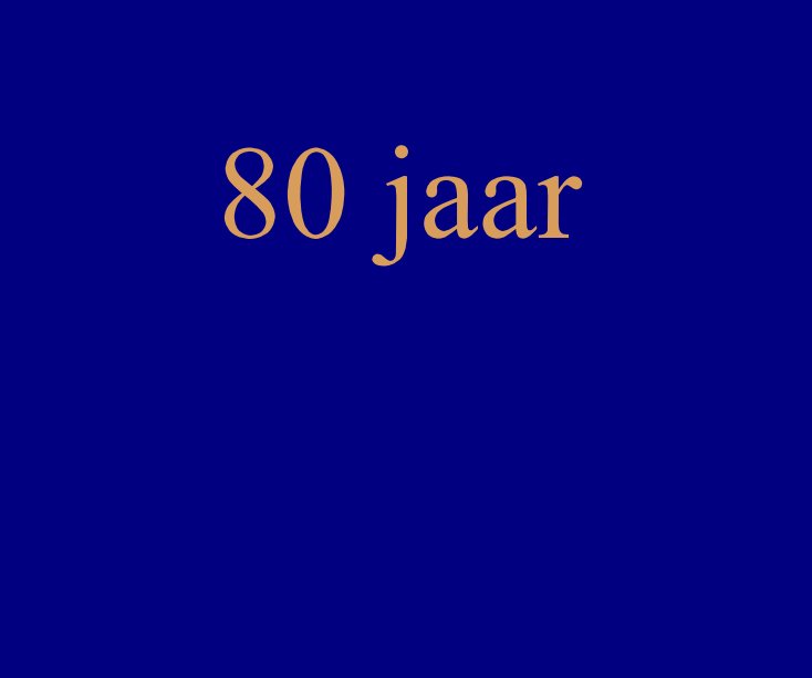Ver 80 jaar por Jaap Peeman