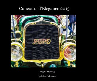 Concours d'Elegance 2013 book cover