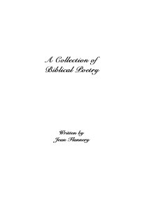A Collection of Biblical Poetry Written by Jean Flannery book cover