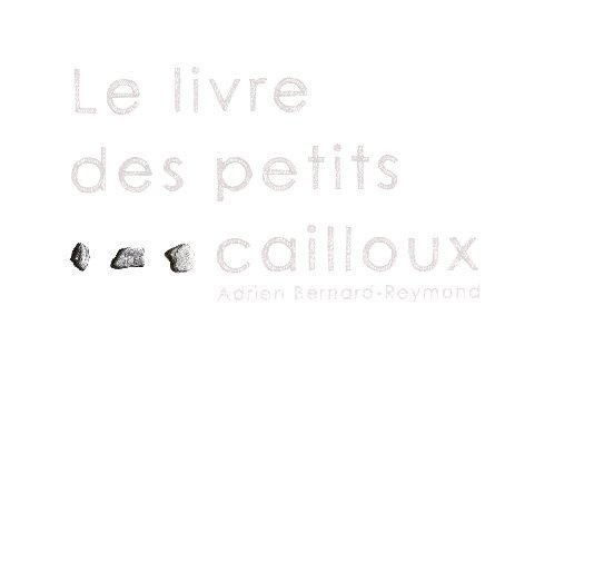 View Le livre des petits cailloux by Adrien Bernard-Reymond