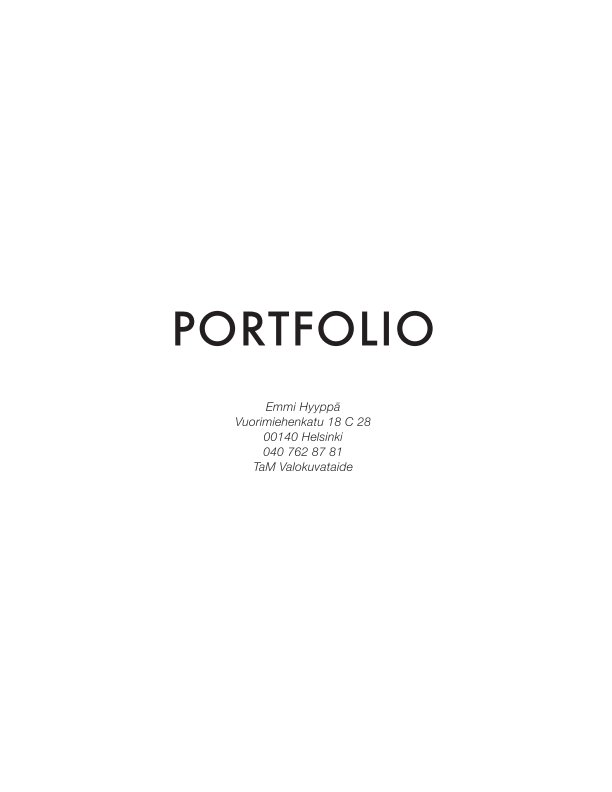 View Portfolio Issue by Emmi Hyyppä