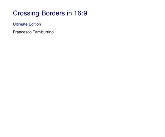 Crossing Borders in 16:9 book cover