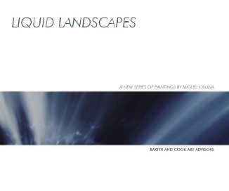 LIQUID LANDSCAPES A NEW SERIES OF PAINTINGS BY MIGUEL OSUNA BAXTER AND COOK ART ADVISORS book cover