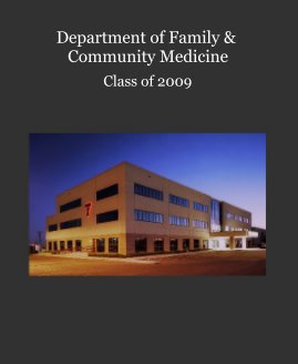 Department of Family & Community Medicine book cover