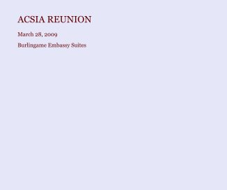 ACSIA REUNION book cover