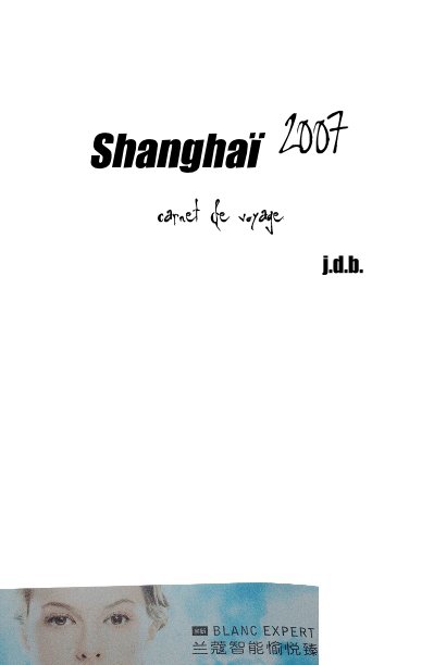 View ShanghaÃ¯ 2007 carnet de voyage by j.d.b.