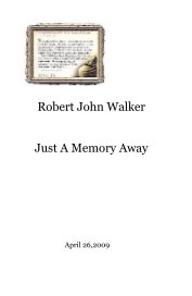 Robert John Walker Just A Memory Away book cover