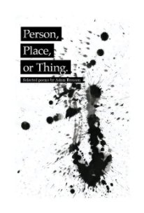 Person, Place, or Thing. book cover