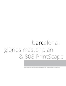 Barcelona - Glories Master Plan book cover