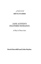 JBDB NEW PLAYS SERIES JANE AUSTEN'S DEATHBED ROMANCE A Play in Three Acts by book cover