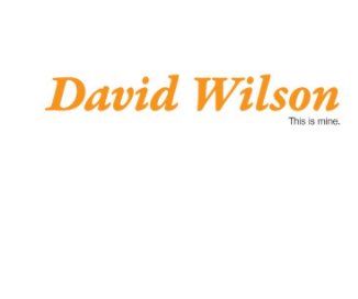 David Wilson book cover