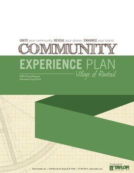 Community Experience Plan book cover