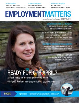 Employment Matters Magazine - April 2014 book cover