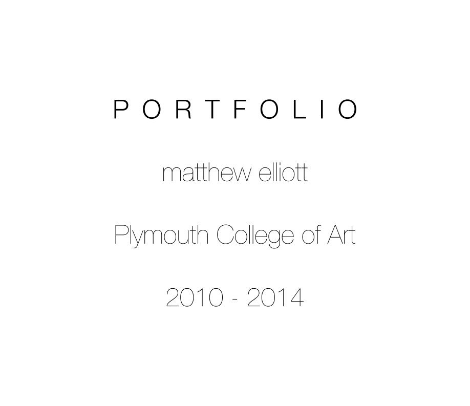 View Portfolio by Matthew Elliott